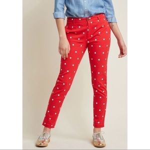 ModCloth Legendary Lifestyle Polka Dot Pants Women’s Size Medium